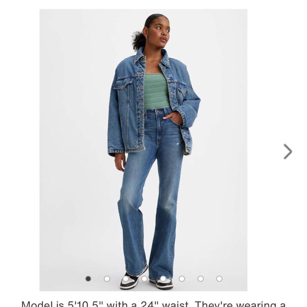 Levi’s 70s High Flare Medium Distressed Wash (Sold out online) EUC